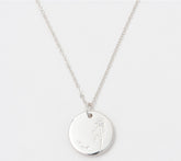 Diamonique Birthflower Pendant Necklace, Sterling Silver, June: rose